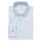 Camisa social Calvin Klein Slim Fit Masculina Antirrugas Espinha de Peixe Azul Tamanho 16X34X35