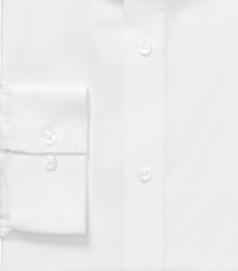 Camisa social masculina Calvin Klein Steel Slim Fit sem vincos e espinha de peixe, branca, tamanho 15,5 x 34 x 35