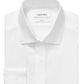 Camisa social masculina Calvin Klein Steel Slim Fit sem vincos e sem espinha de peixe, branca, tamanho 17,5 x 34 x 35