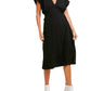 Hem & Thread - LINEN V-NECK WRAP MIDI DRESS