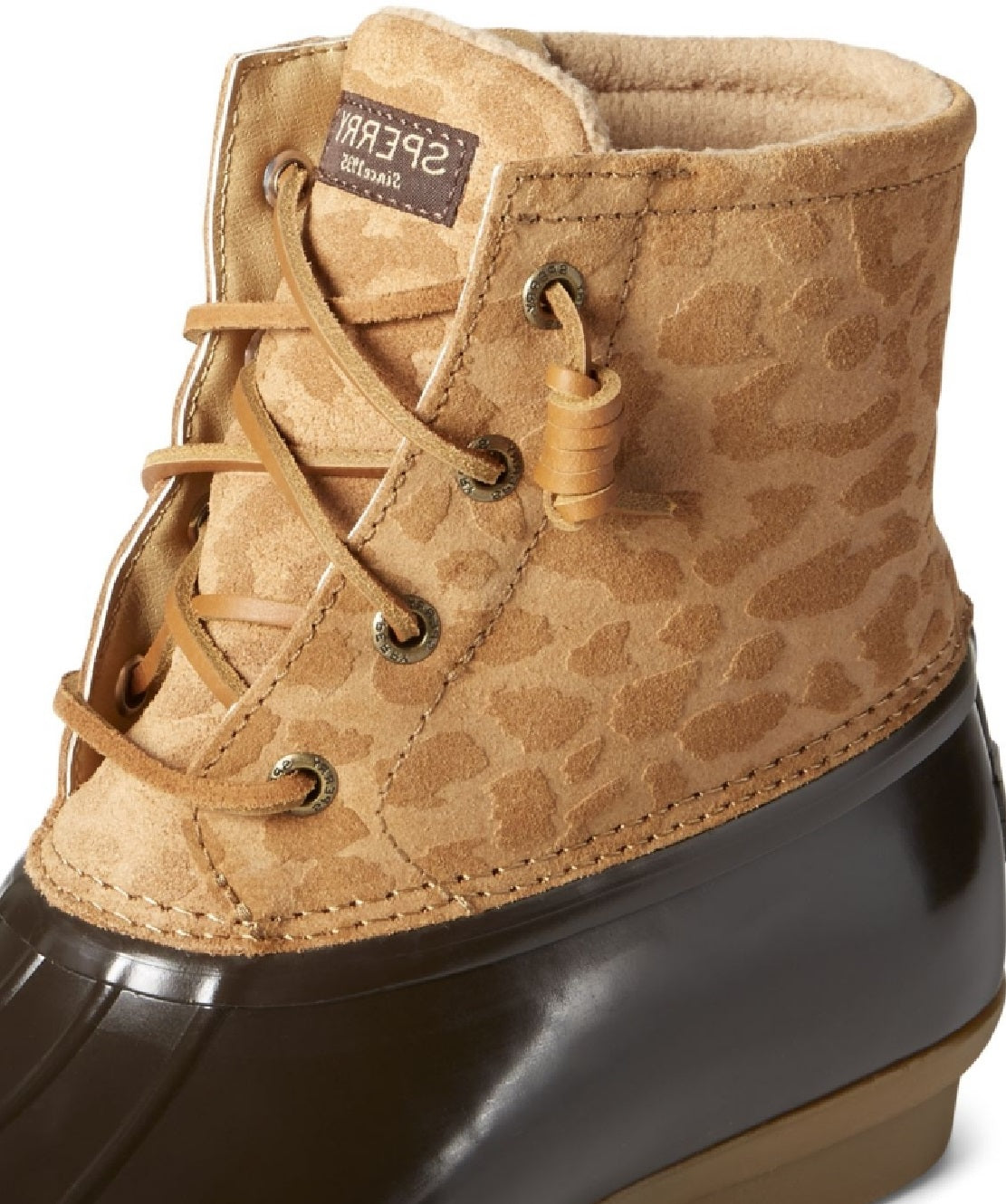 Botas femininas Sperry Saltwater Duck, marrom, tamanho 9 M