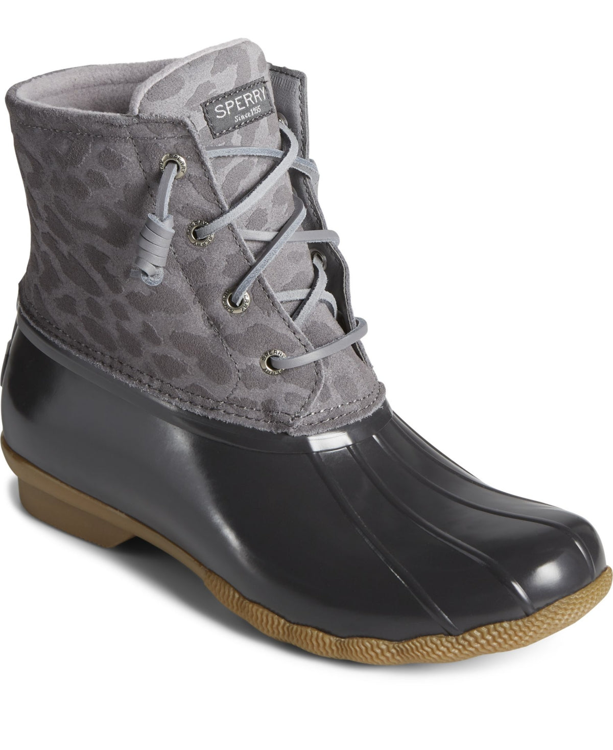 Botas Sperry Saltwater Duck Femininas Cinza Tamanho 8 M