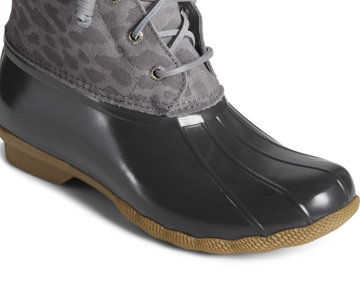 Botas Sperry Saltwater Duck Femininas Cinza Tamanho 8 M