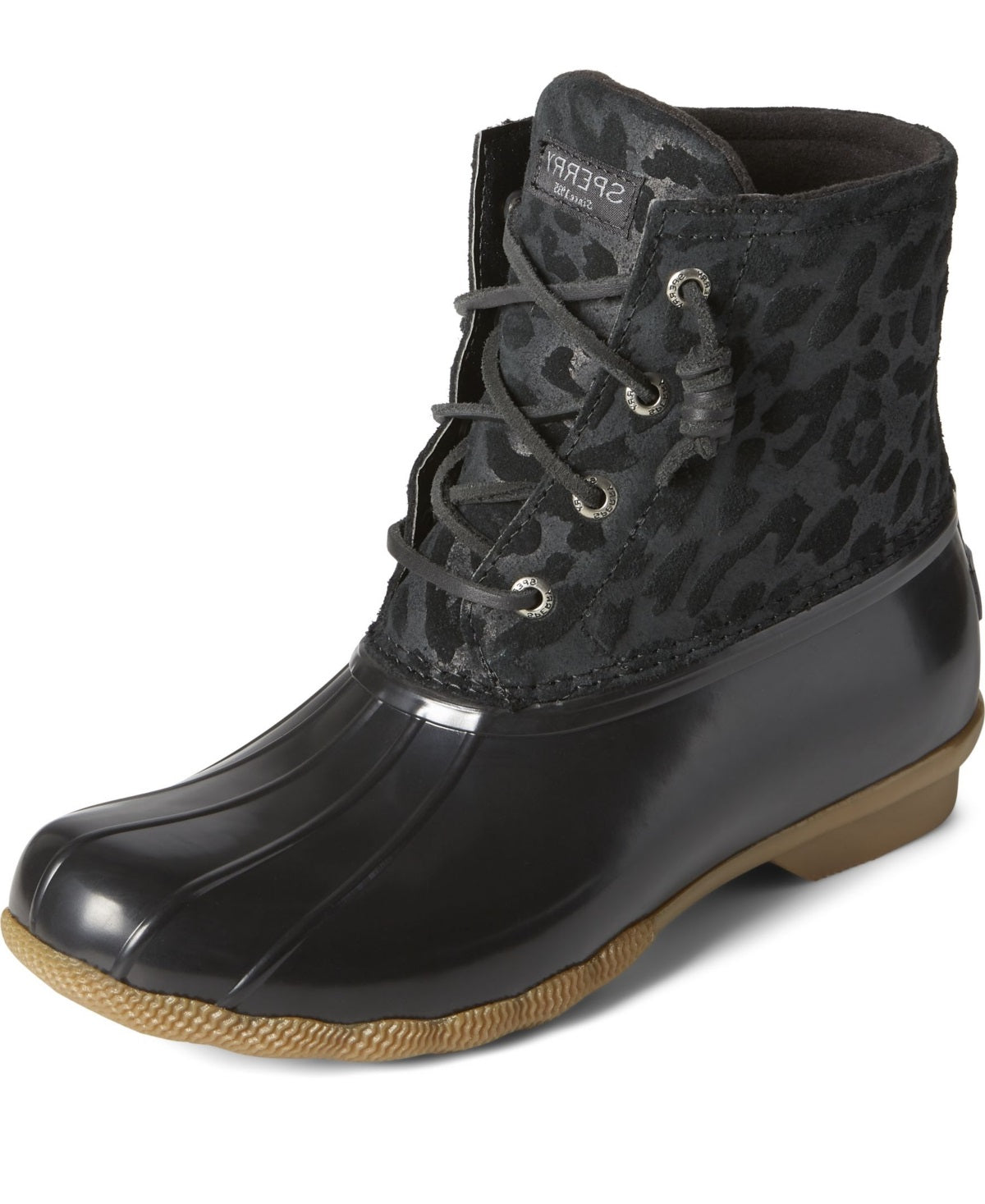 Botas Sperry Saltwater Duck Femininas Pretas Tamanho 7 M