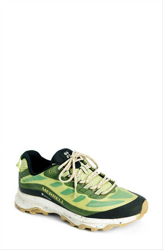 Tênis de caminhada Merrell x Sweaty Betty Moab Speed ​​Gore-Tex em X SB Laurel/Lima, tamanho 8,5