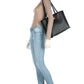 Coach Bolsa Tote Feminina de Couro Polido Pebble Willow Preta Tamanho Regular