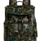 Mochila Coach Masculina League Camo Print Couro Verde Tamanho Regular