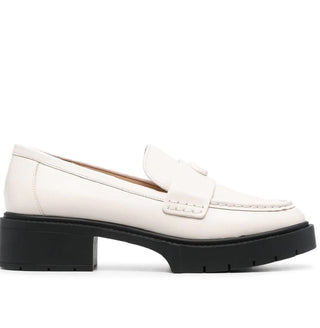 Coach Leah Leather Loafer Feminino Branco Tamanho 8 B