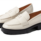 Coach Leah Leather Loafer Feminino Branco Tamanho 8 B