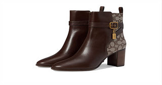 Coach Women's Olivia Jacquard Bootie Brown Size 7.5 B