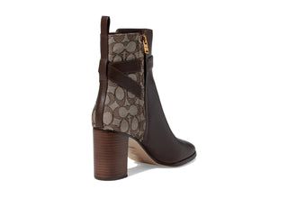 Coach Women's Olivia Jacquard Bootie Brown Size 7.5 B
