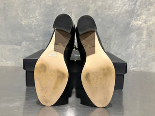 Bota Coach Olivia de couro feminina, preta, tamanho 9 B