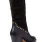 Bota Coach Pheobe de couro feminina preta tamanho 8,5M