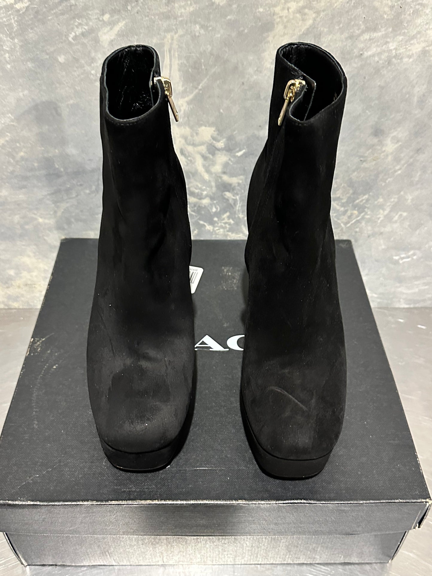 Bota Coach Iona Suede Feminina Preta Tamanho 7,5 B