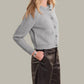 525 America - Lorena Crewneck Textured Sweater Jacket