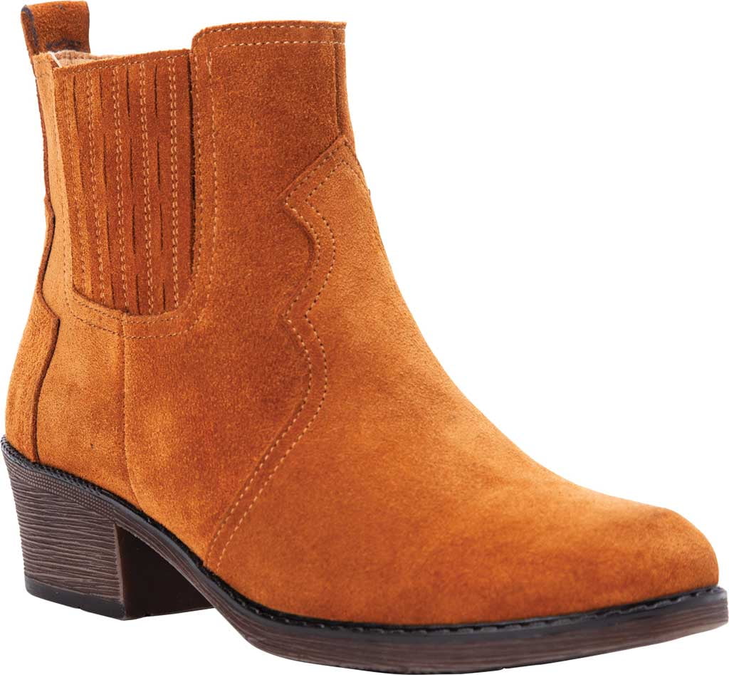 Botas femininas Propet Reese, marrom, tamanho 8