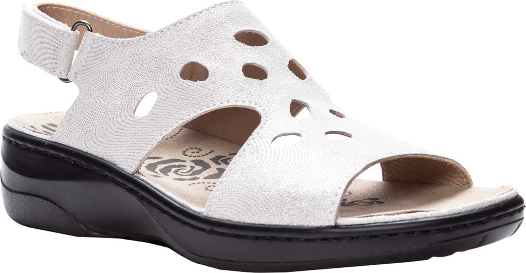 Sandálias femininas Propet Gabbie Open Toe Cinza Tamanho 9