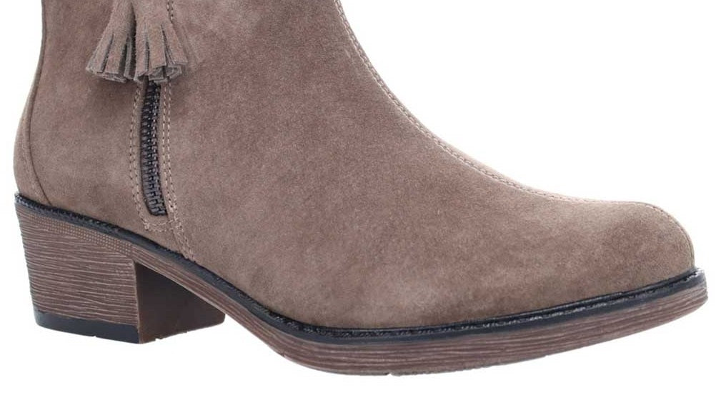 Botas femininas Propet Rebel Ankle Boots, marrom, tamanho 7N