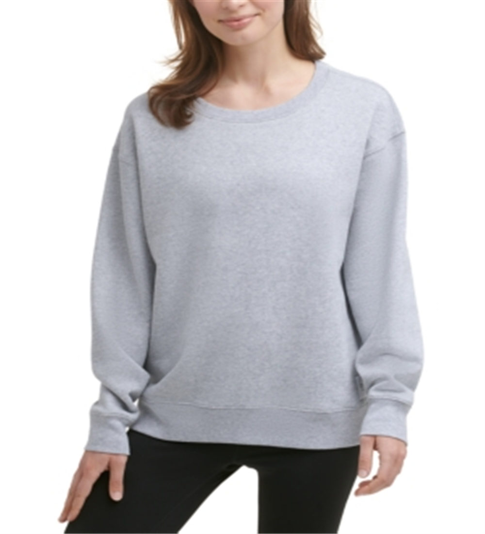 Calvin Klein Moletom Feminino Fleece Cinza Tamanho X-G