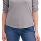 Blusa Calvin Klein Feminina de Algodão com Mangas Franzidas Cinza Tamanho Médio
