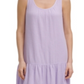 Vestido longo Calvin Klein feminino de gaze lisa com camadas, roxo, tamanho GG