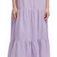 Vestido longo Calvin Klein feminino de gaze lisa com camadas, roxo, tamanho GG