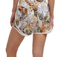 Calvin Klein Shorts Estampado Feminino Amarelo Tamanho Grande