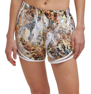 Calvin Klein Women's Printed Shorts Yellow Size Large