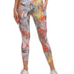 Calça legging feminina Calvin Klein Performance com estampa de cintura alta, marrom, tamanho médio
