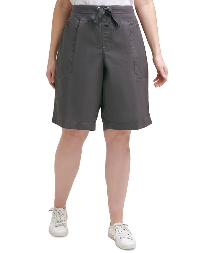Bermuda conversível Calvin Klein feminina de algodão cinza tamanho 1X