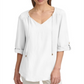 Blusa Calvin Klein Feminina Manga Longa Gola Alta Branca Tamanho XG