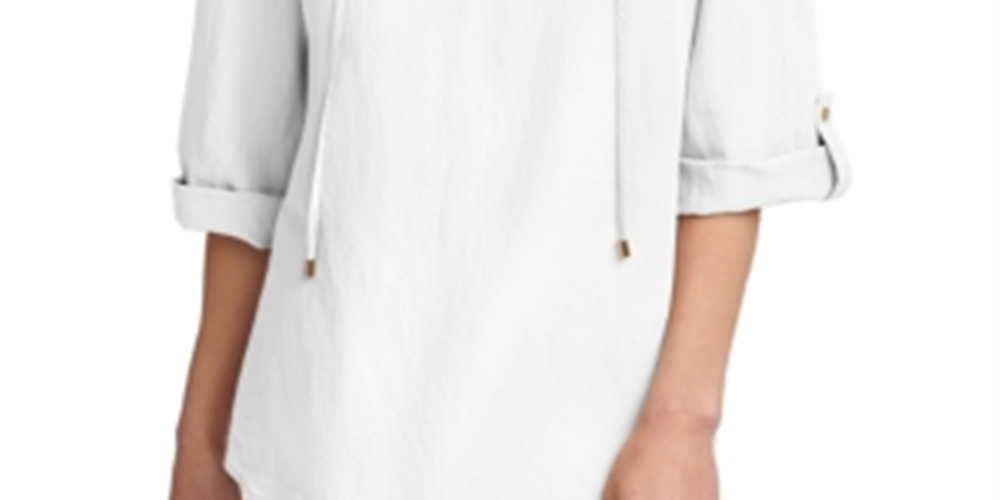 Blusa Calvin Klein Feminina Manga Longa Gola Alta Branca Tamanho XG