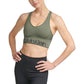 Sutiã esportivo Calvin Klein feminino de impacto médio, verde, tamanho extrapequeno