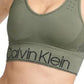 Sutiã esportivo Calvin Klein feminino de impacto médio, verde, tamanho extrapequeno