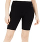 Calvin Klein Shorts Feminino Cintura Alta Canelado Ciclismo Preto Tamanho P