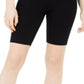 Calvin Klein Shorts Feminino Cintura Alta Canelado Ciclismo Preto Tamanho P