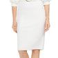 Vestido Calvin Klein Feminino Manga Balão Cinto Bainha Branco Tamanho 8