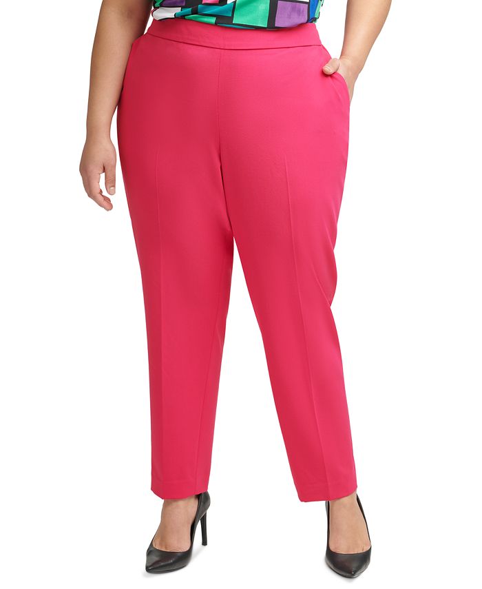 Calça feminina slim Calvin Klein rosa tamanho 22W