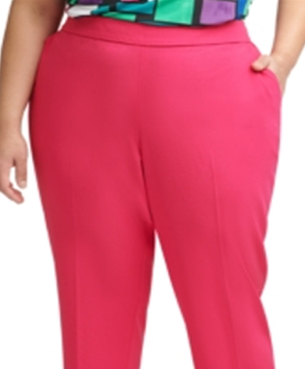 Calça feminina slim Calvin Klein rosa tamanho 22W