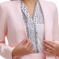 Jaqueta Calvin Klein Feminina Topper Aberta Frente Rosa Tamanho 2 Petite