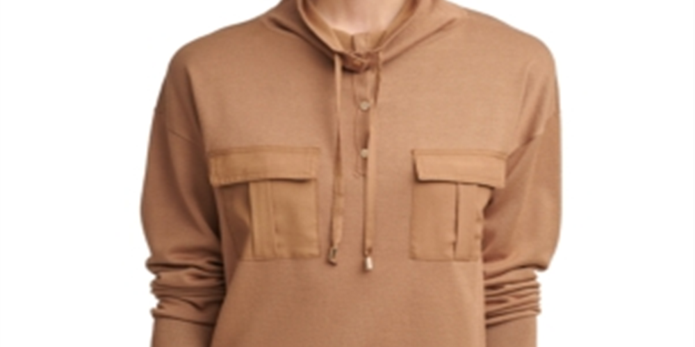 Suéter Calvin Klein Feminino Gola Alta Marrom Tamanho Médio