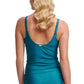 Calvin Klein Tankini Top Feminino com Controle de Barriga e Babados Verde Tamanho GG