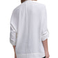 Camisa Calvin Klein Feminina Gola V Franzida Branca Tamanho Médio