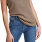 Calvin Klein Feminino Manga Curta Henley Verde Tamanho X-G