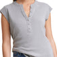Calvin Klein Boné Feminino Henley Cinza Tamanho XS