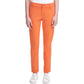 Calça Calvin Klein Feminina Sarja de Algodão Elástico Laranja Tamanho 4