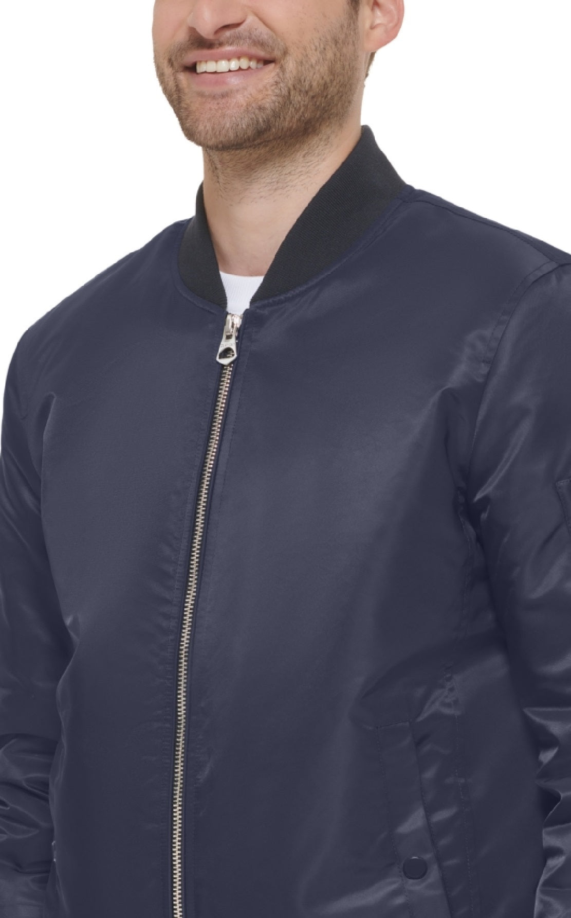 Jaqueta bomber masculina Calvin Klein Classic Ma 1 Nylon azul tamanho X-G