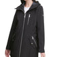 Calvin Klein Anorak Feminino com Capuz e Capa de Chuva Preta Tamanho X-S