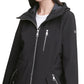 Calvin Klein Anorak Feminino com Capuz e Capa de Chuva Preta Tamanho X-S