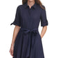 Calvin Klein Vestido Midi Feminino Azul Tamanho 10